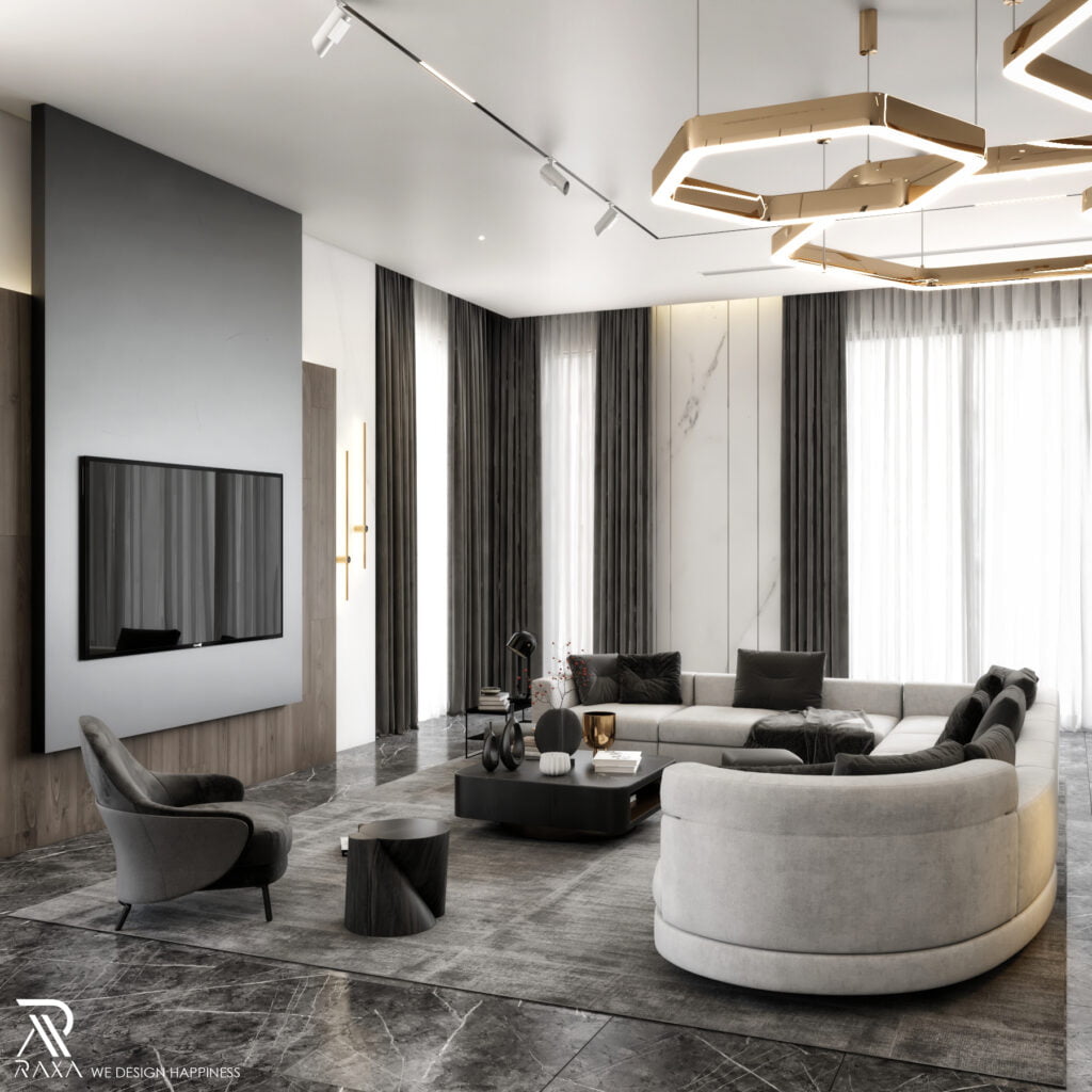 Private Villa - Living Area Design 2023 - RAXA STUDIO
