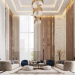 3d rendering of a modern living room.